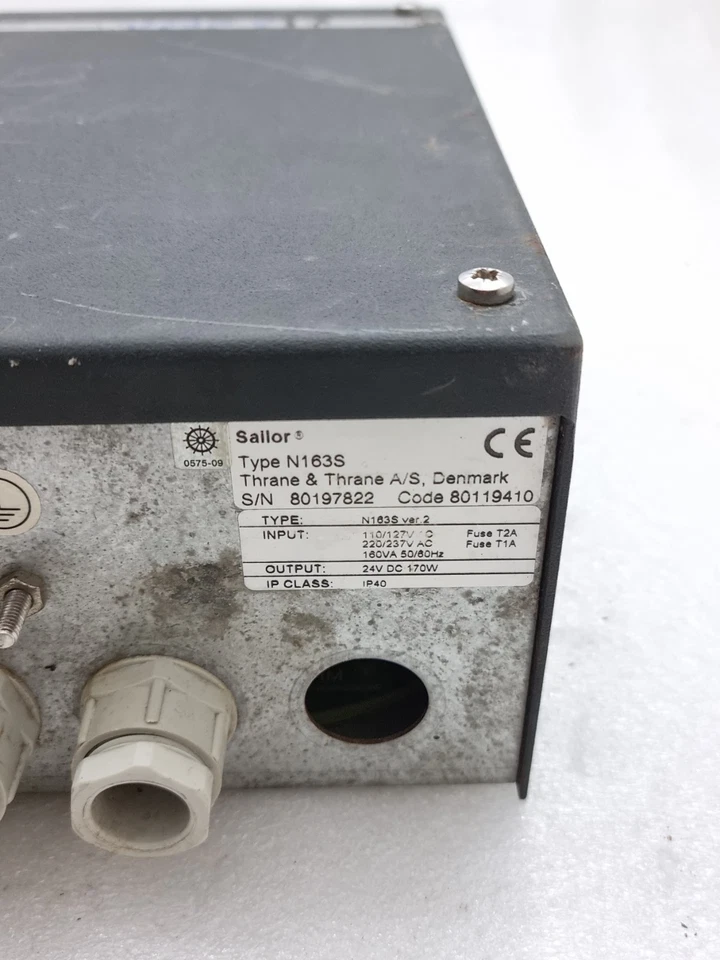 Sailor N163S Power Supply 110/220 Vac Output : 24Vdc Ip40 N163S